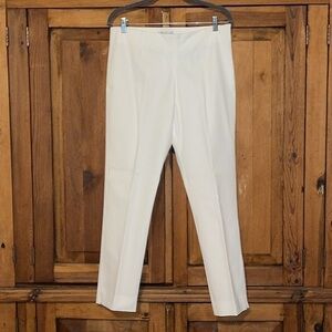 NWOT NEIMAN MARCUS White Cotton High rise Stretch Pant Sz. 8